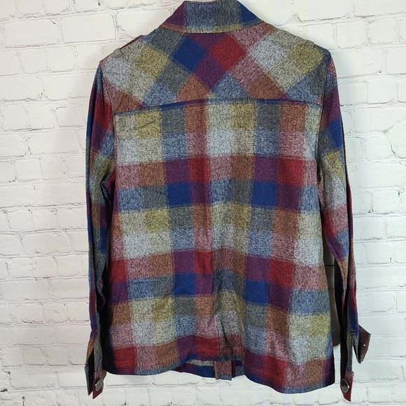 CAbi collage plaid pearl jacket 3555 size medium - Picture 8 of 10